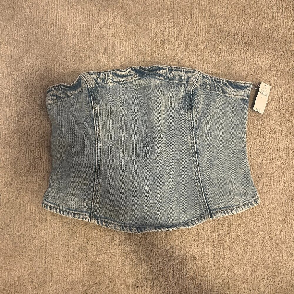 GAP Denim Corset Tube Top